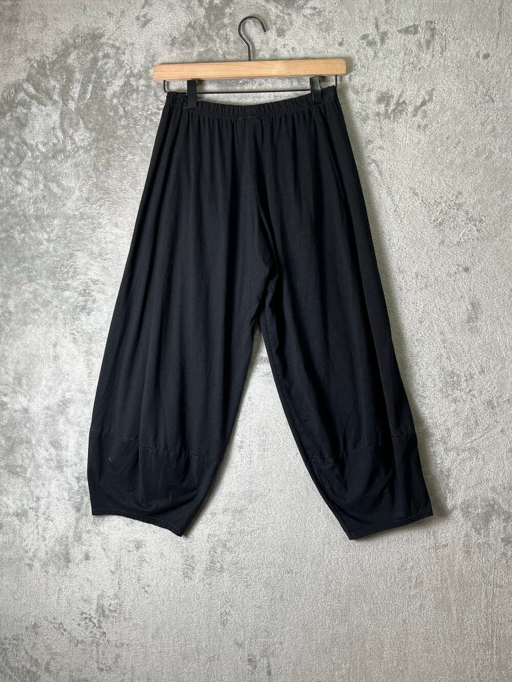 Lisa Bayne Bamboo Blend Balloon Harem Pants Black USA Made Women's XS Boho